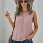 Swiss Dot Lace Detail Plunge Tank