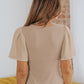 V-Neck Flutter Sleeve Top