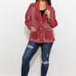 Zenana Autumn Breeze French Terry Button Front Jacket
