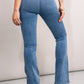 Zenana Seam Detail Bootcut Jeans