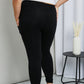 Zenana Ready to Roll Full Size Wide Waistband Pocket Leggings in Black