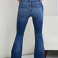 Zenana Frayed Trim Side Slit Jeans