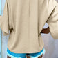 V-Neck Flutter Sleeve Blouse