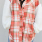 Davi & Dani Somewhere in Seattle Full Size Plaid Teddy Sleeve Shacket