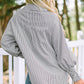 Striped Button Front Smocked Shirt