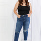Vervet by Flying Monkey Full Size Distressed Cropped Jeans with Pockets