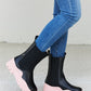Weeboo Two-Tone Faux Leather Booties in Pink