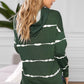 Tie Dye Striped Drop Shoulder Hoodie