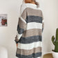 Striped Long Sleeve Duster Cardigan