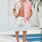 Striped Animal Short Sleeve Shirt