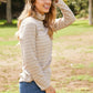CY Fashion Since When Full SIze Striped Long Sleeve Turtleneck Top