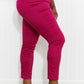 Zenana Walk the Line Full Size High Rise Skinny Jeans in Magenta