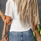V-Neck Flutter Sleeve Top
