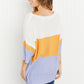 Davi & Dani Love It Full Size Color Block Sweater