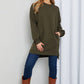 Zenana Full Size High-Low Drop Shoulder Sweatshirt