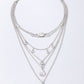 Zinc Alloy Multilayered Necklace