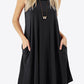 Curved Hem Pocket Tank Dress